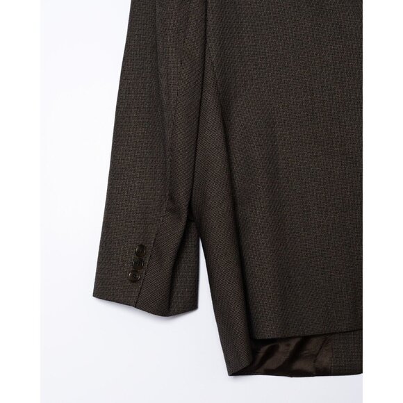 Vtg Chaps Ralph Lauren Mens 44R 3 Piece Houndstooth Wool Suit 36x30 Pants Vest - Picture 3 of 11